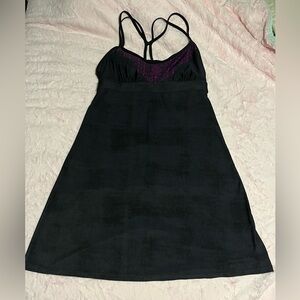 Athlete Racer Back Gray and Purple Dress